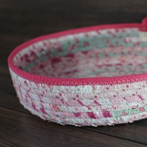 Babarózsaszín kötélkosár - otthon & életmód - tárolás & rendszerezés - tárolókosár - Meska.hu