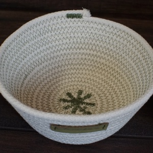 Ekrü pamut kötélkosár szett (3 db-os) - otthon & életmód - tárolás & rendszerezés - tárolókosár - Meska.hu