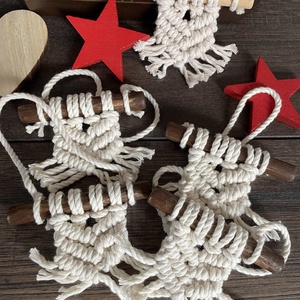 Makramé karácsonyfa dísz - Meska.hu