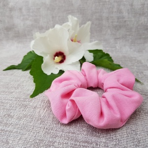 Textil hajgumi, scrunchie - rózsaszín - kb. 9-10cm - ruha & divat - hajdísz & hajcsat - hajgumi - Meska.hu