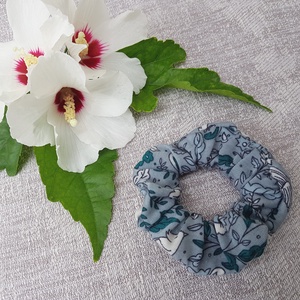 Textil hajgumi, scrunchie - menta - kb. 8 cm - Meska.hu
