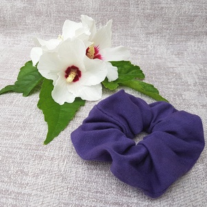 Textil hajgumi, scrunchie - lila - kb. 11-12 cm - ruha & divat - hajdísz & hajcsat - hajgumi - Meska.hu