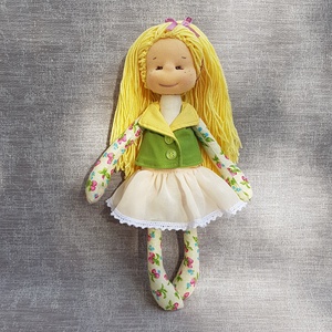 Emese baba, játékbaba, öltöztethető textil baba, textilbaba, rongybaba - Meska.hu