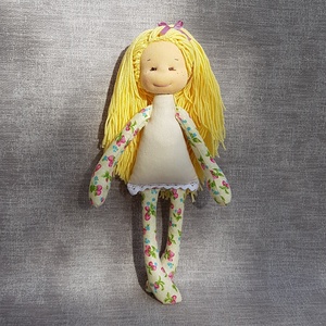 Emese baba, játékbaba, öltöztethető textil baba, textilbaba, rongybaba - játék & sport - baba & babaház - öltöztethető baba - Meska.hu