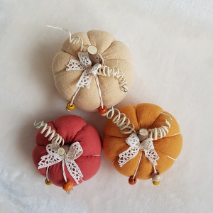 Textil tök, dísztök, asztali dekoráció (3 db) - otthon & életmód - dekoráció - asztal és polc dekoráció - asztaldísz - Meska.hu