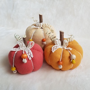 Textil tök, dísztök, asztali dekoráció (3 db) - Meska.hu