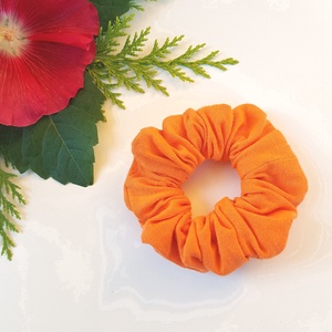 Textil hajgumi, scrunchie - narancssárga - kb. 9-10cm - ruha & divat - hajdísz & hajcsat - hajgumi - Meska.hu