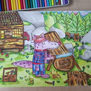 Erdei favágás farkassal! - Meska.hu