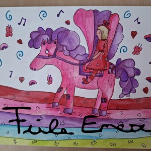 Lovacska lánykával festmény!, Művészet, Grafika & Illusztráció, Művészi nyomat, Festészet, MESKA