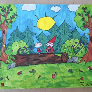 Manók az erdő közepén találkoznak! - Meska.hu