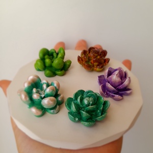 Szukkulens szett, Otthon & Életmód, Dekoráció, Dísztárgy, Kerámia, Festett tárgyak, MESKA