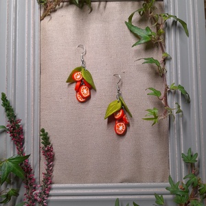 Narancs fülbevaló - ékszer - fülbevaló - fülékszer - Meska.hu