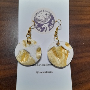 Ginkgo biloba fülbevaló, Ékszer, Fülbevaló, Fülékszer, Agyagozás, Ékszerkészítés, MESKA