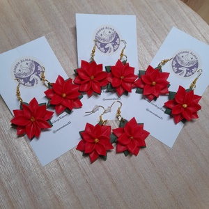 Mikulásvirág fülbevaló - ékszer - fülbevaló - fülékszer - Meska.hu