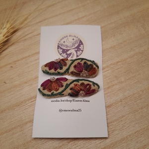 Rusztikus virág hajcsat - ruha & divat - hajdísz & hajcsat - hajdísz - Meska.hu