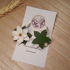 Fehér Mikulásvirág fülbevaló - ékszer - fülbevaló - fülékszer - Meska.hu