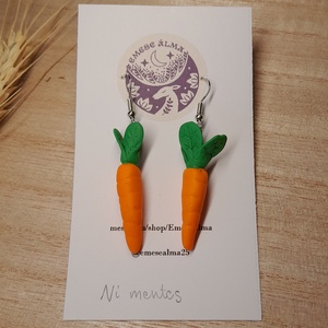 Sárgarépa fülbevaló - Meska.hu