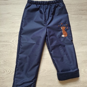   104-es kék róka vízlepergetős polár bélelt nadrág - ruha & divat - babaruha & gyerekruha - nadrág - Meska.hu