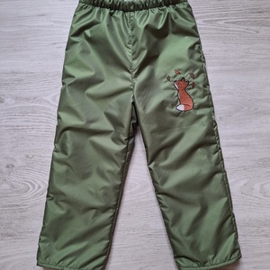 110-es zöld róka vízlepergetős polár bélelt nadrág , Ruha & Divat, Babaruha & Gyerekruha, Nadrág, Varrás, MESKA