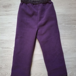  116-os padlizsán bagoly vízlepergetős polár bélelt nadrág - ruha & divat - babaruha & gyerekruha - nadrág - Meska.hu