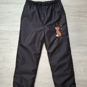   110-es fekete róka vízlepergetős polár bélelt nadrág - Meska.hu