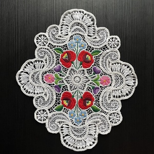 Kalocsai mintás riselt terítő - 34,5 x 28,5 cm - Meska.hu