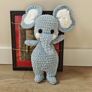Horgolt elefánt  - játék & sport - plüssállat & játékfigura - elefánt - Meska.hu