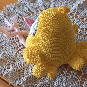 Bohókás csirke - kézzel horgolt amigurumi figura - játék & sport - plüssállat & játékfigura - madár - Meska.hu