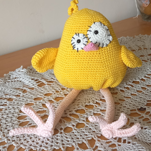 Bohókás csirke - kézzel horgolt amigurumi figura, Játék & Sport, Plüssállat & Játékfigura, Madár, Horgolás, MESKA