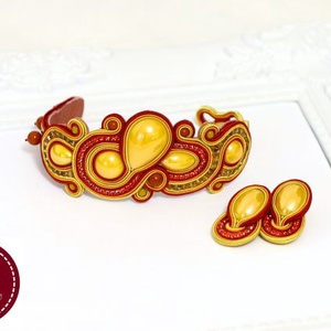 Két részes sujtás ékszerszett porcelánnal - Meska.hu