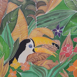 Selyemstóla- Tukán - ruha & divat - sál, sapka, kendő - stóla - Meska.hu