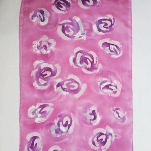 Selyemsál- Pink Rose - ruha & divat - sál, sapka, kendő - stóla - Meska.hu
