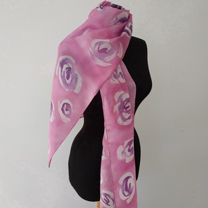 Selyemsál- Pink Rose - ruha & divat - sál, sapka, kendő - stóla - Meska.hu
