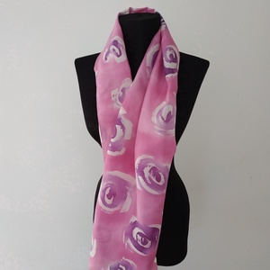 Selyemsál- Pink Rose - ruha & divat - sál, sapka, kendő - stóla - Meska.hu