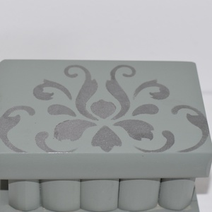Puzzle doboz/ titkos doboz- szürkészöld-ezüst - ékszer - ékszertartó - ékszerdoboz - Meska.hu