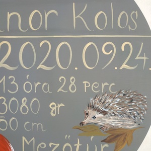 Kézzel festett Születéskorong- babaváró- születésnap - otthon & életmód - babaszoba, gyerekszoba - babaszoba dekoráció - Meska.hu