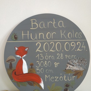 Kézzel festett Születéskorong- babaváró- születésnap - otthon & életmód - babaszoba, gyerekszoba - babaszoba dekoráció - Meska.hu