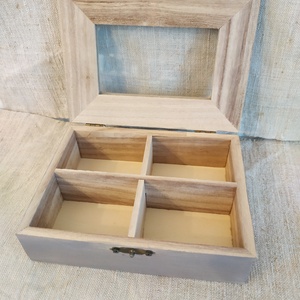 Pöttyös vintage 4 fakkos teás doboz - otthon & életmód - konyhafelszerelés, tálalás - konyhai tárolás - tea & kávé tárolás - Meska.hu