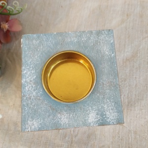 Róka szarvas hópehely Karácsonyi mécsestartó vintage stílus fehér kék - karácsony - karácsonyi lakásdekoráció - karácsonyi illatgyertya, mécses - Meska.hu