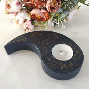 Mécsestartó éjkék-bronz - otthon & életmód - gyertya, illat, aroma - mécses és mécsestartó - Meska.hu