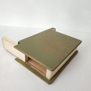 Titkok őre- könyv formájú doboz(olíva zöld) - otthon & életmód - dekoráció - asztal és polc dekoráció - díszdoboz - Meska.hu