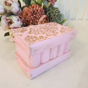 Puzzle doboz/ titkos doboz - Barbie rózsaszín barokk arany - ékszer - ékszertartó - ékszerdoboz - Meska.hu