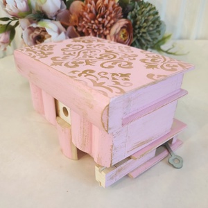 Puzzle doboz/ titkos doboz - Barbie rózsaszín barokk arany - ékszer - ékszertartó - ékszerdoboz - Meska.hu