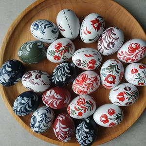 Kézzel festett fa tojás akasztóval - otthon & életmód - dekoráció - asztal és polc dekoráció - asztaldísz - Meska.hu