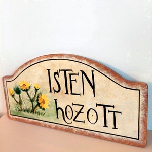 Isten hozott tábla - tavaszi hrics - otthon & életmód - dekoráció - ajtó- és ablak dekoráció - ajtódísz & kopogtató - Meska.hu