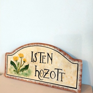 Isten hozott tábla - pitypang - otthon & életmód - dekoráció - ajtó- és ablak dekoráció - ajtódísz & kopogtató - Meska.hu