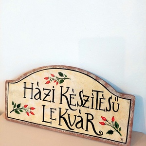 Házi készítésű lekvár- tábla- csipkebogyós - otthon & életmód - dekoráció - kép & falikép - táblakép - Meska.hu