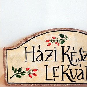 Házi készítésű lekvár- tábla- csipkebogyós - otthon & életmód - dekoráció - kép & falikép - táblakép - Meska.hu