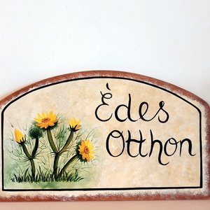 Édes otthon tábla- tavaszi hrics, Otthon & Életmód, Ház & Kert, Isten hozott tábla, Festett tárgyak, MESKA