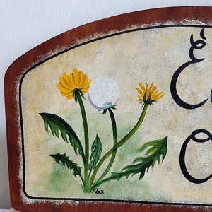 Édes otthon tábla- pitypang - otthon & életmód - ház & kert - isten hozott tábla - Meska.hu